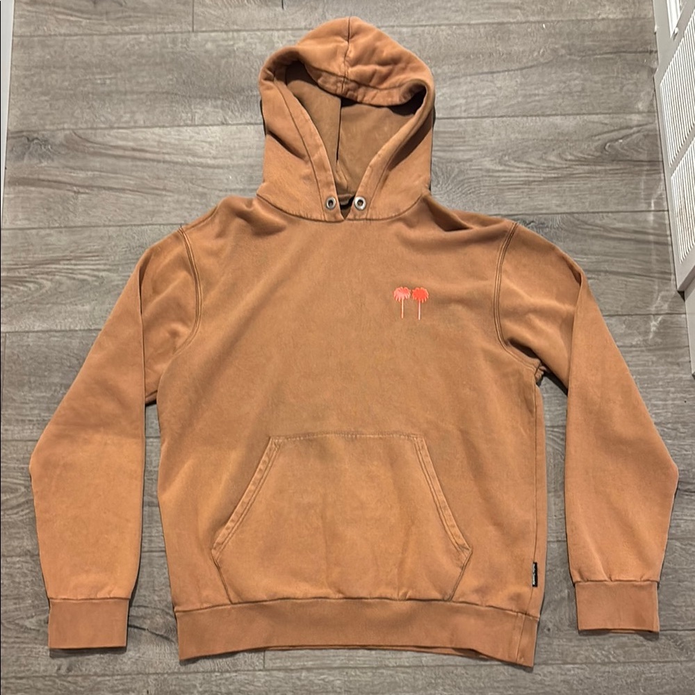 Palm Angels Brown Sweatshirt Hoodie Casual Cotton Blend